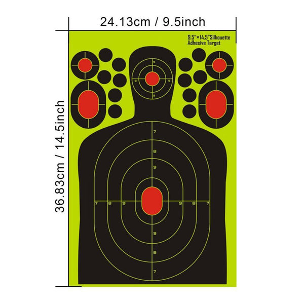 10pc 14.5 Inch Human Body Shape Targets